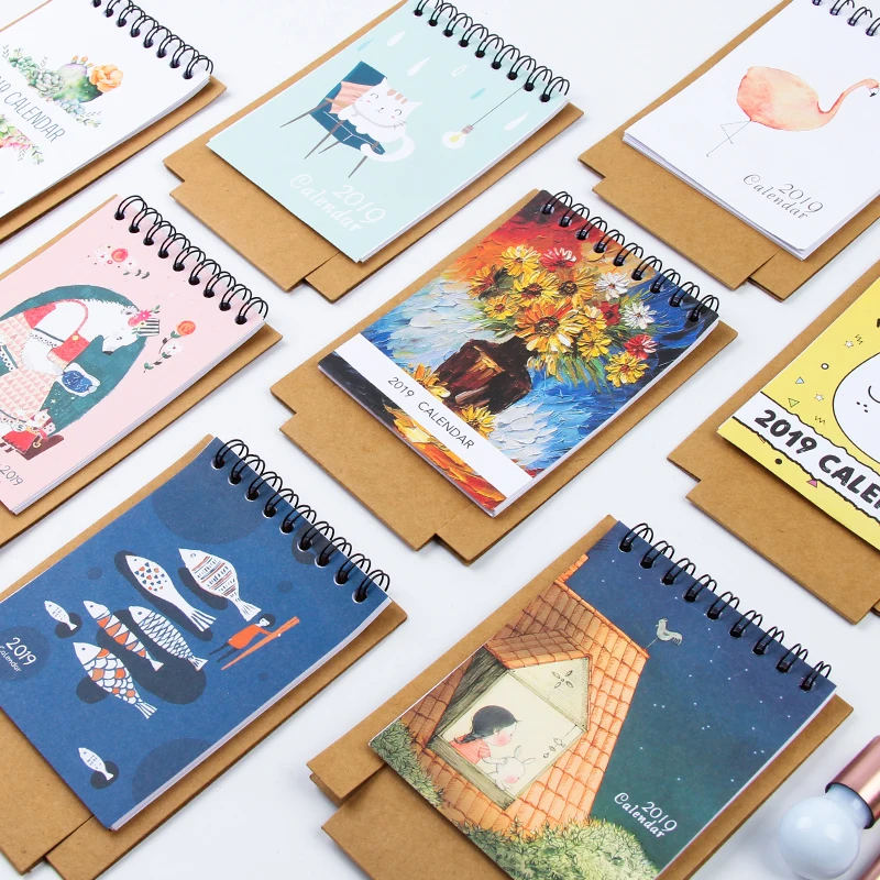 2019 новинка мультфильм настольный календарь DIY Настольный мини ежедневный