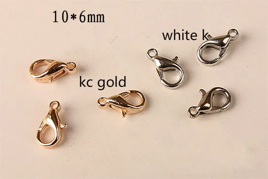 DIY jewelry 10 * 6 metal lobster clasp alloy necklace beaded bracelet connection buckle environmentally friendly nickel - free | Украшения