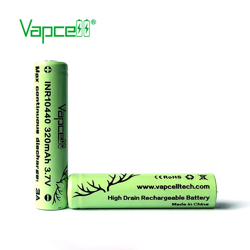Оригинальный аккумулятор vapcell 10440 2 шт. 320 мА · ч 3 А 7 в литий-ионный высокого