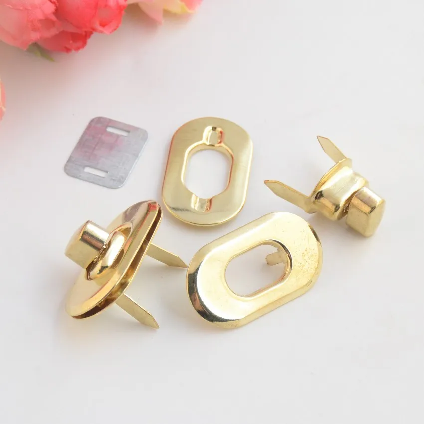 Бесплатная доставка 10 комплектов золотистого цвета замок для багажника сумочка