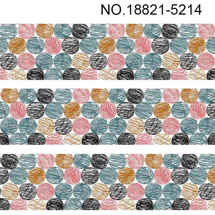 Новинка 50 ярдов круглый узор милые цветы лента печать grosgrain 5213-5224 | Дом и сад
