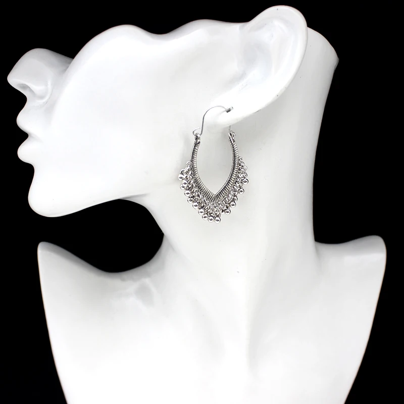 Старинные Бронзовые капли воды полые серьги в виде кисточки с многослойным