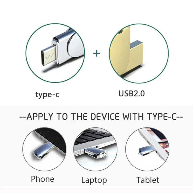Usb флеш накопитель Type C 32 Гб 16 металлический u диск Флешка карта памяти type c usb 2 0 для