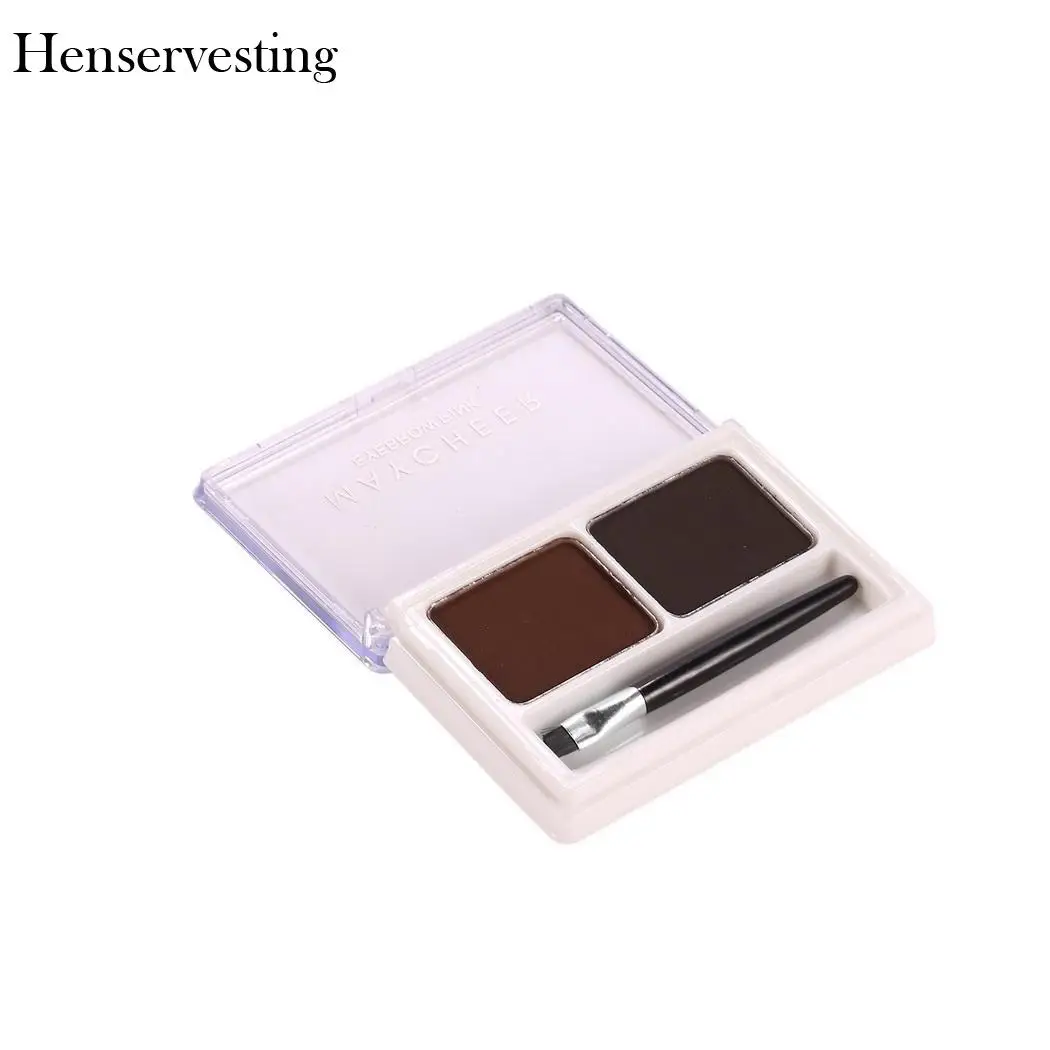 Тени 2 цвета набор для пудры бровей макияж пудра профессиональная кисть|Средства