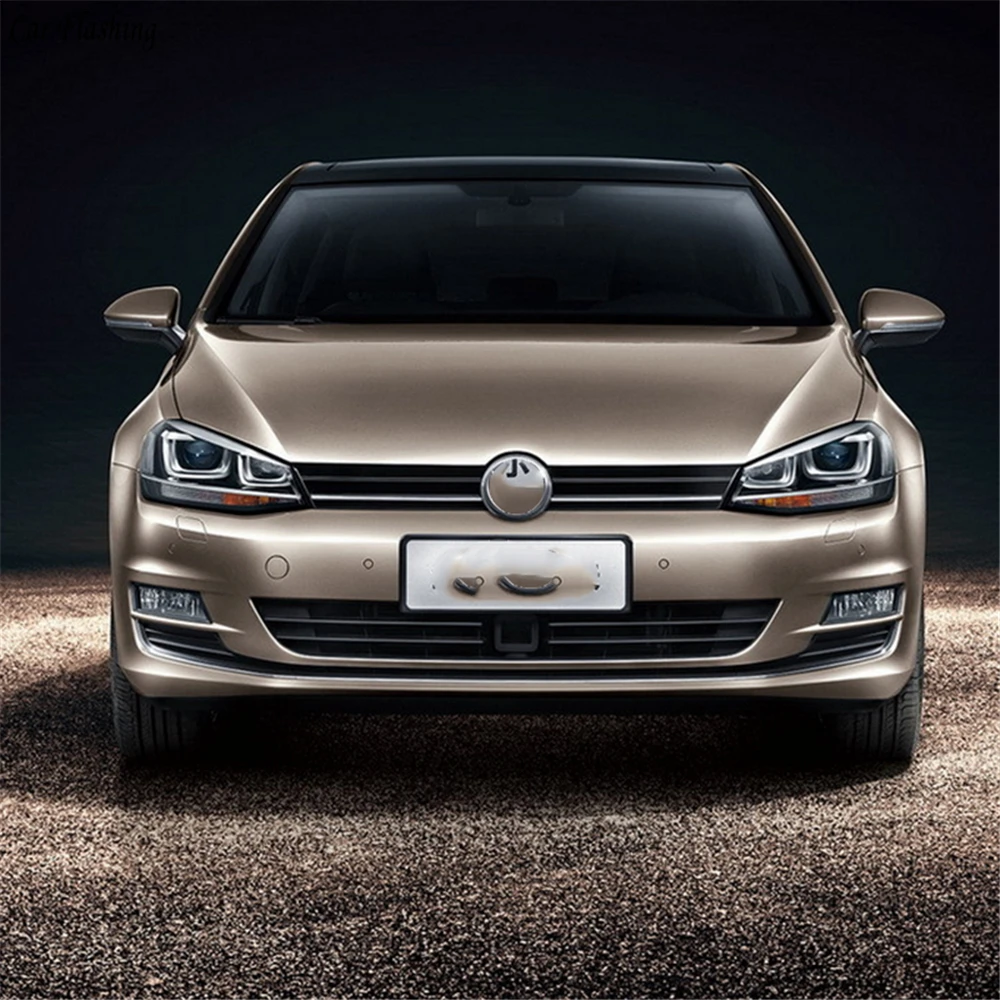 Автомобильный мигающий 1 комплект светодиодный DRL дневные ходовые огни дневной свет с желтым сигналом поворота для Volkswagen VW Golf 7 2013