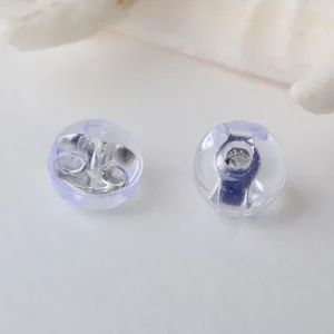 Серебряные сережки-подвески из стерлингового серебра, однотонные, с силиконовым покрытием, для ювелирных изделий, фурнитура для самостоятельного изготовления ювелирных изделий, аксессуары