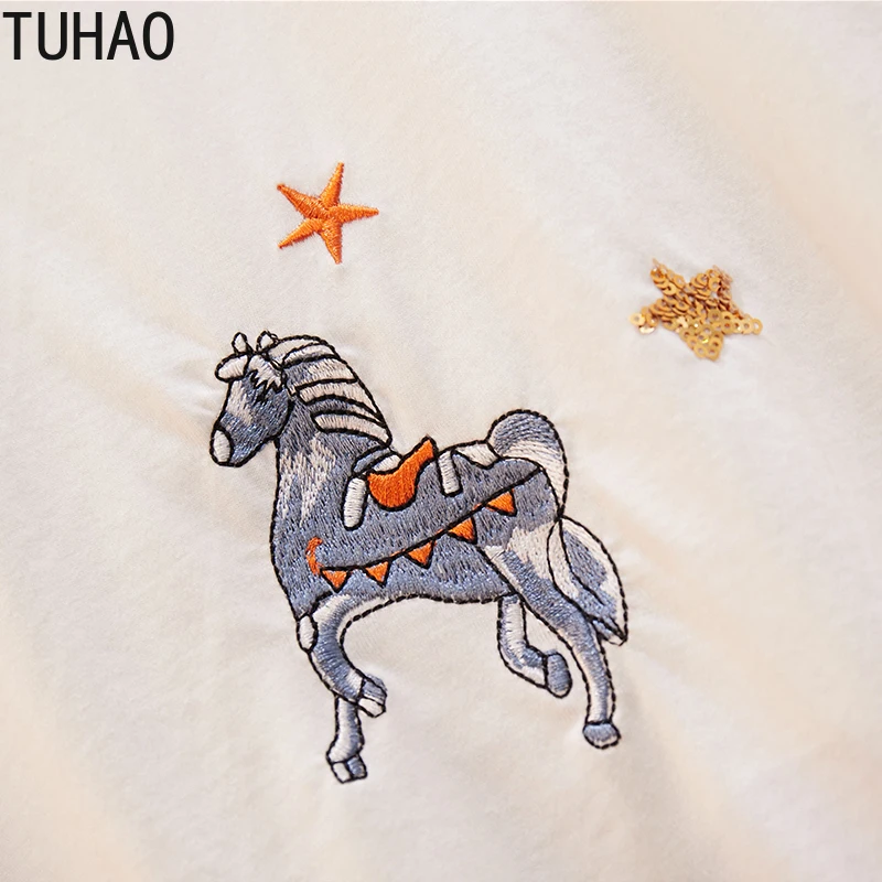 Летние женские костюмы TUHAO повседневная женская футболка и джинсовая юбка