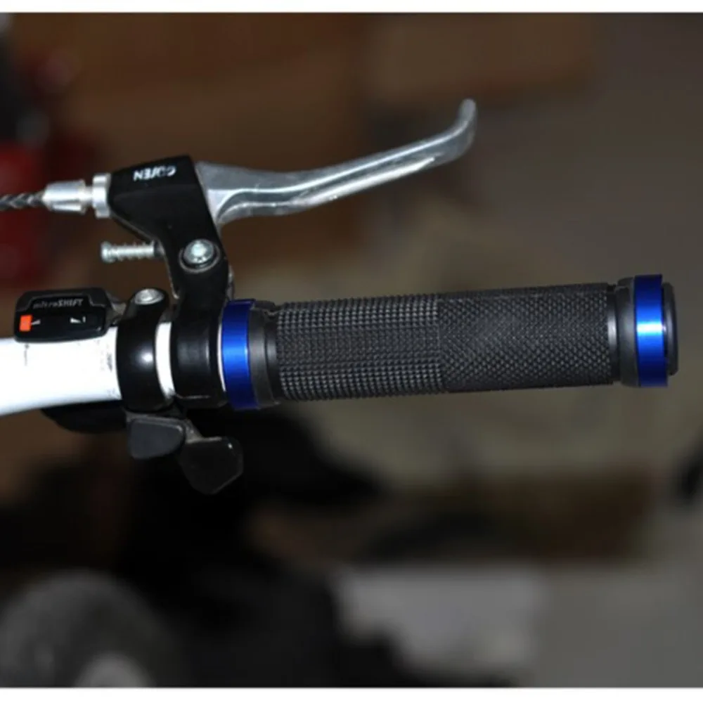 1 Pair Double Lock Bicycle Mountain BMX Bike Handle Bar Grips Cycling Rubber Handlebar Grips Bicycle Parts Accessories 6 Colors