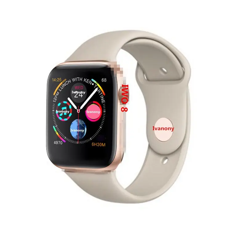 Bluetooth Смарт-часы IWO 8 Series 4 розовое золото смарт-часы IWO8 relogio для Android samsung телефон для Apple Watch iphone часы