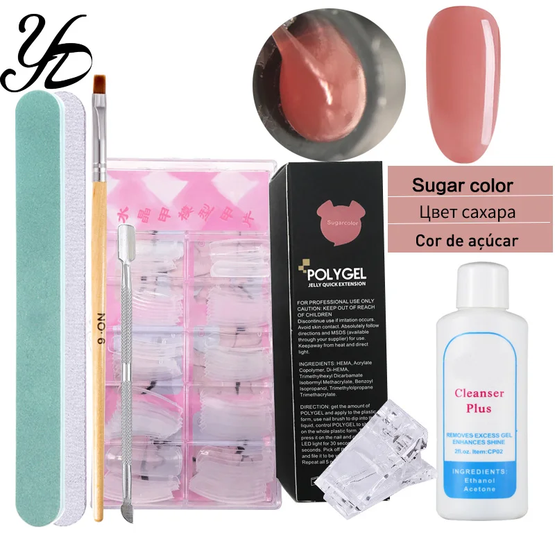 Sugar Color Yiday 8 шт./компл. быстро конструирующий гель быстро Удлинительный УФ-гель исчезают 8 цветов поли строительные блоки DIY Маникюр Nail Art акриловая жидкая наконечник Комплект - Цвет: Sugar Color