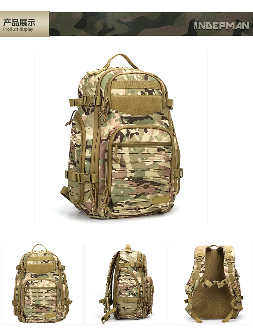 Прочный Камуфляжный Тактический вместительный Рюкзак Molle висячая система разбрызгивание воды устойчивый охотничий туристический рюкзак