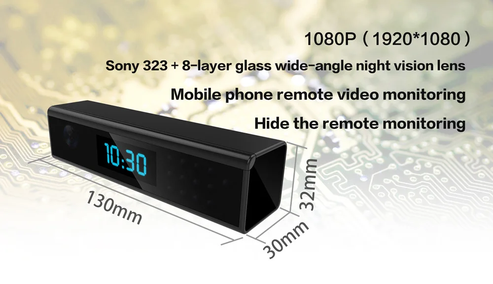 Настольные часы камера будильник HD 1080 P мини ИК ночное видение Wifi IP DV DVR