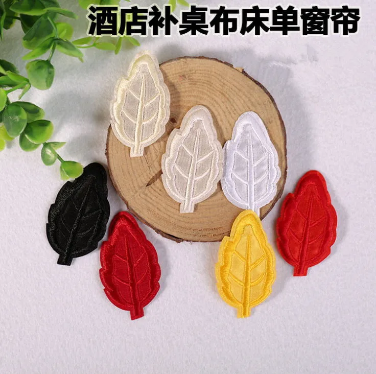 10 шт. нашивки с вышивкой в виде листьев