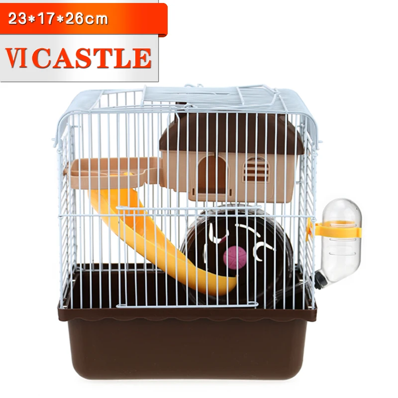 Лидер продаж высокое качество Пластик Multi Цветной замок хомяк клетка повышение Pet