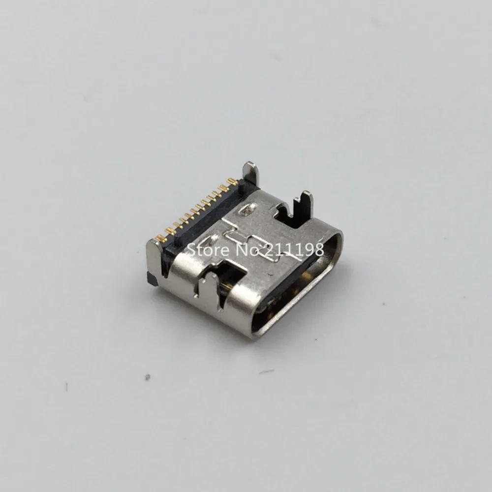 10 шт./лот MICRO USB JACK 3,1 type-C 16pin гнездовой разъем для зарядки мобильного телефона Разъем для зарядки
