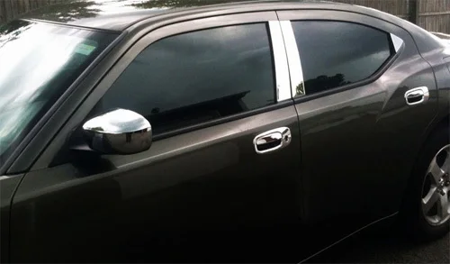 Для Chrysler 300C 2004-2010 304 нержавеющая сталь окна автомобиля столб отделка-6 штук