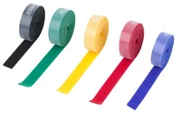 5 roll self adhesive reusable cable tie nylon fastener hook and loop strap cord ties1 5cmx1m hook loop magic tapecbt 5s