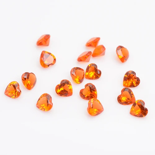 5 мм камни в форме сердца плавающие оранжевые подходят для плавающих шармов FS1020 10