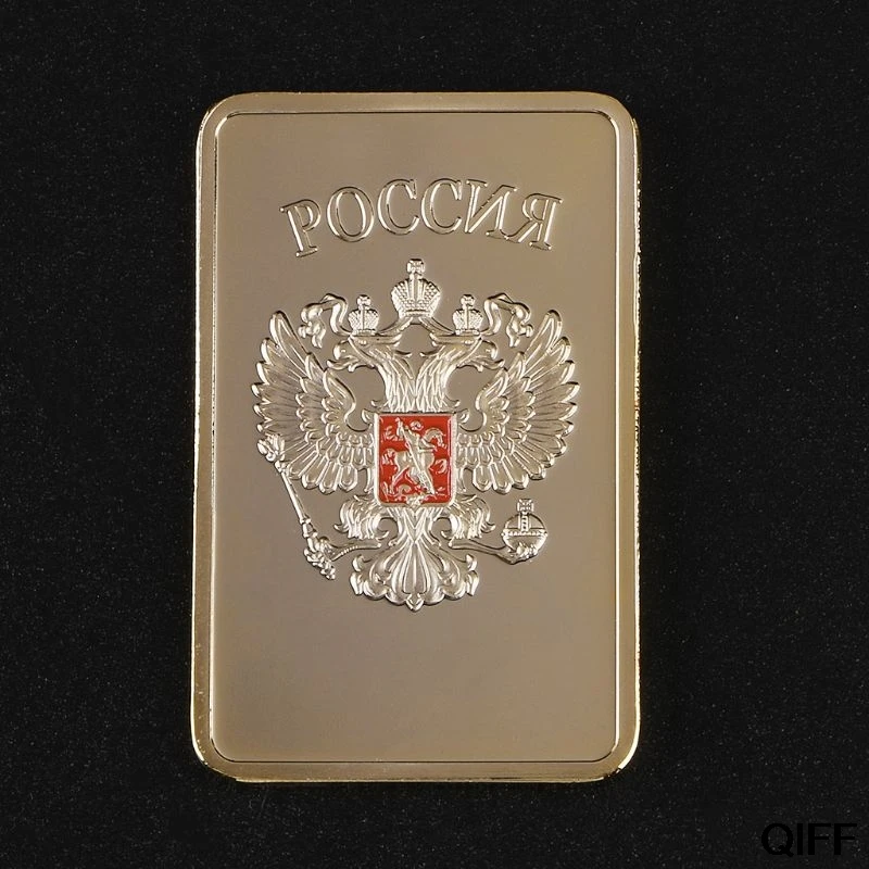 СССР Советская Национальная эмблема CCCP позолоченный слиток бар русский сувенир монета May06