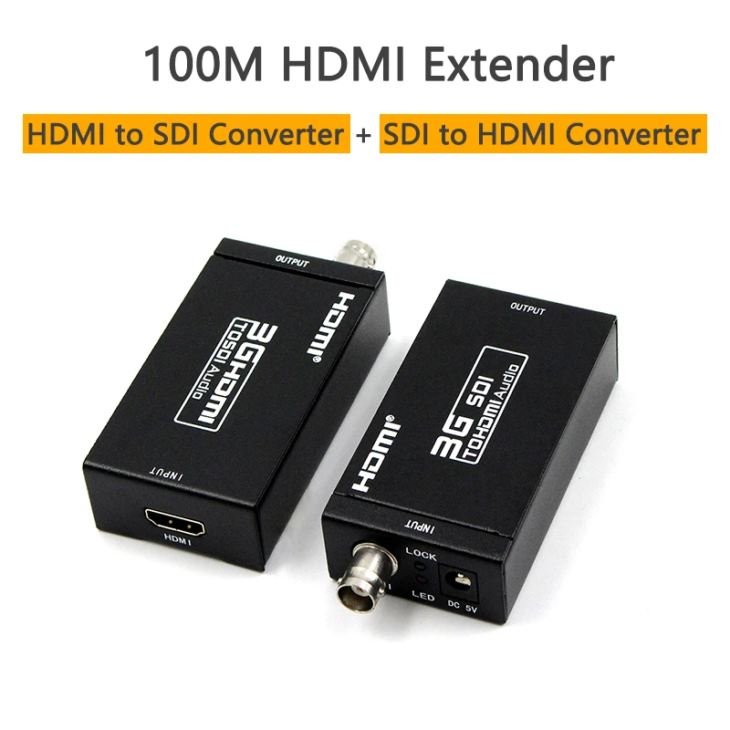 100m HDMI коаксиальный удлинитель приемник-передатчик 3G Mini в SDI конвертер по
