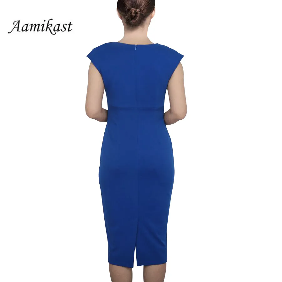 Женское облегающее Платье До Колена элегантное вечернее платье до колена с v