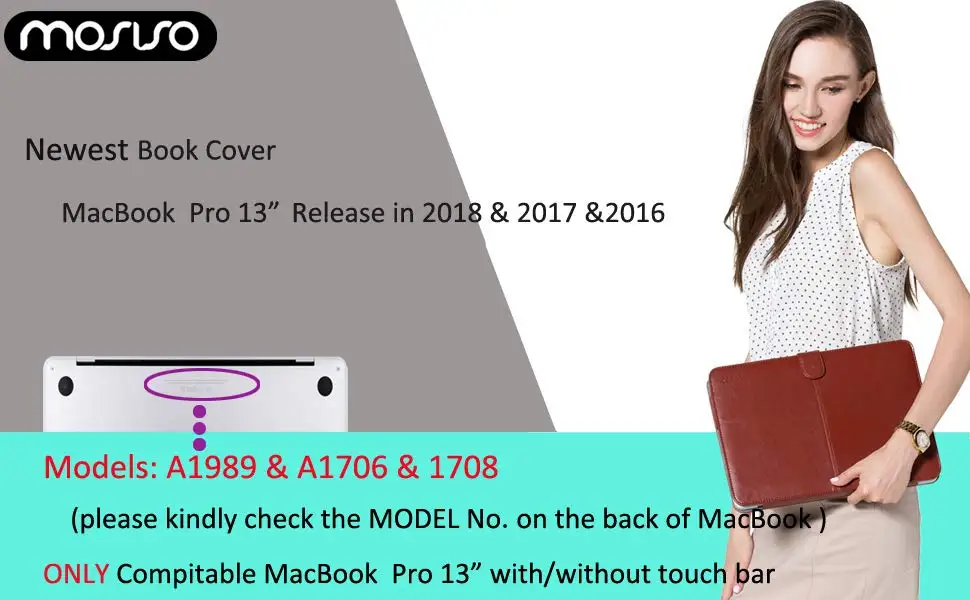 Чехол для ноутбука MOSISO из искусственной кожи для MacBook Air 13 дюймов A1932 чехол для Mac Book New Pro 13 с сенсорной панелью A1706/A1708