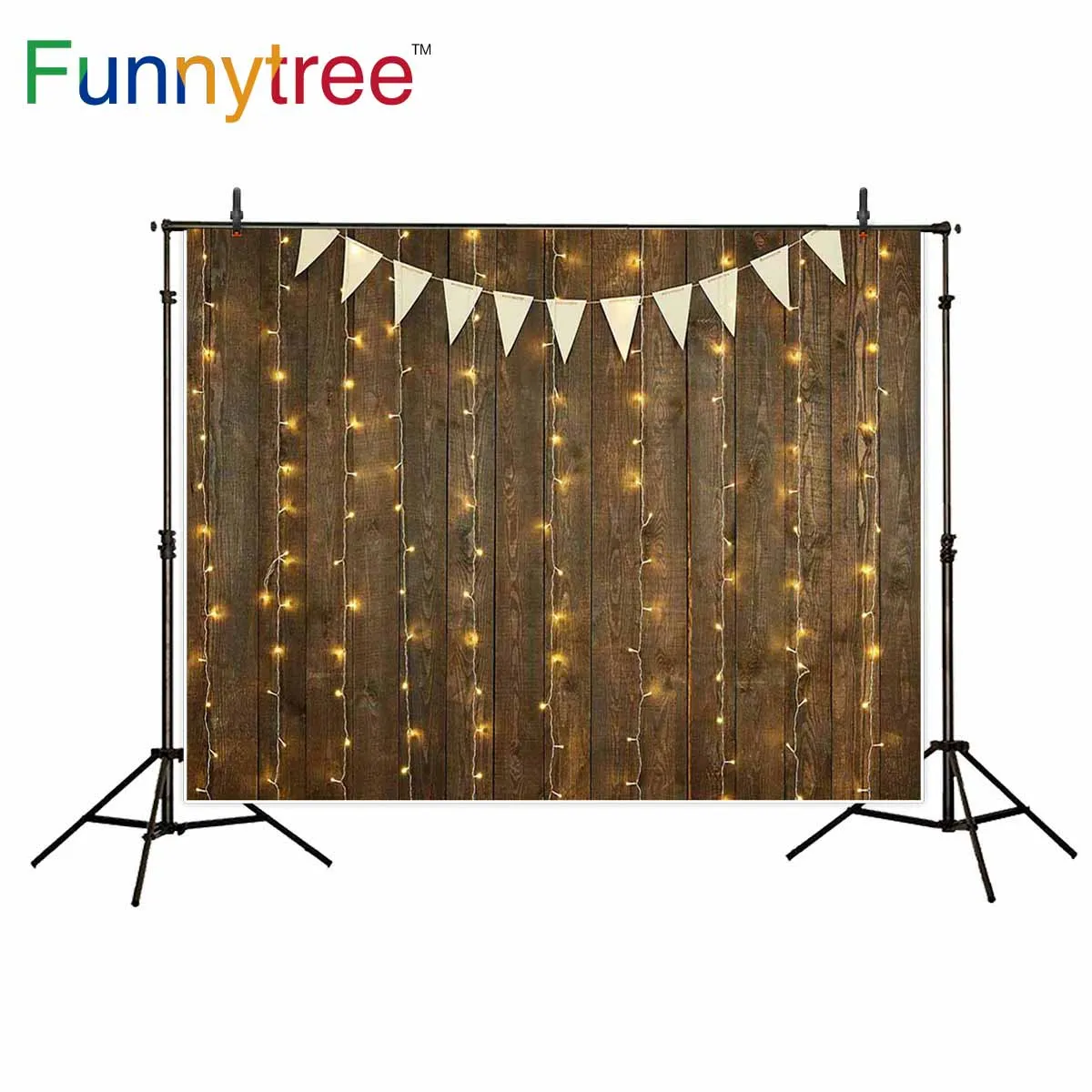 Funnytree backgrounds for photography studio wood wall flag vintage party professional backdrop photobooth photocall printed | Электроника