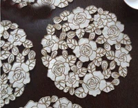 rural fabric european american chinese embroidery round table cushion western food cushion bowl cushion champagne rose