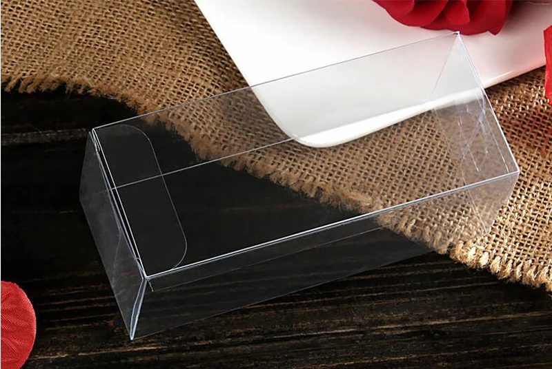 100pcs 9x9xh Jewelry Gift Box Clear Boxes Plastic Box Transparent Storage Pvc Box Packaging Display Pvc Boxen For Wed/christmas