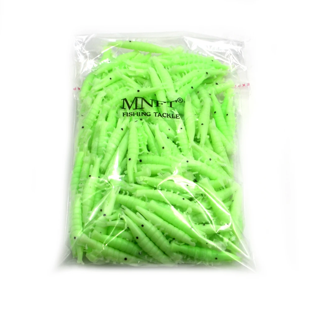 MNFT 300 шт./лот искусственная поддельная приманка светящаяся креветка для ловли