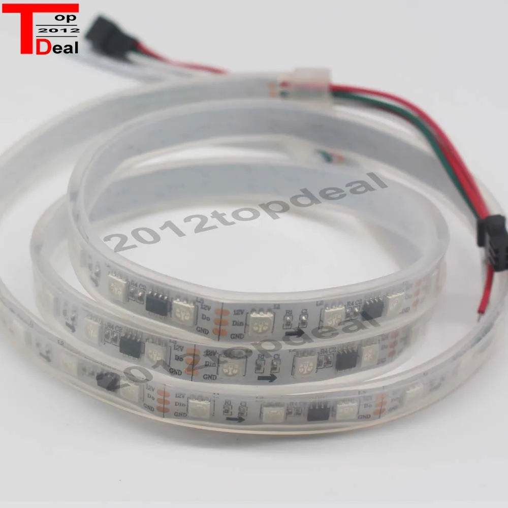 1 м 30 светодиодов/м 60 WS2811 Dream Color 5050 RGB Полноцветный ленточный светильник DC12v|strip