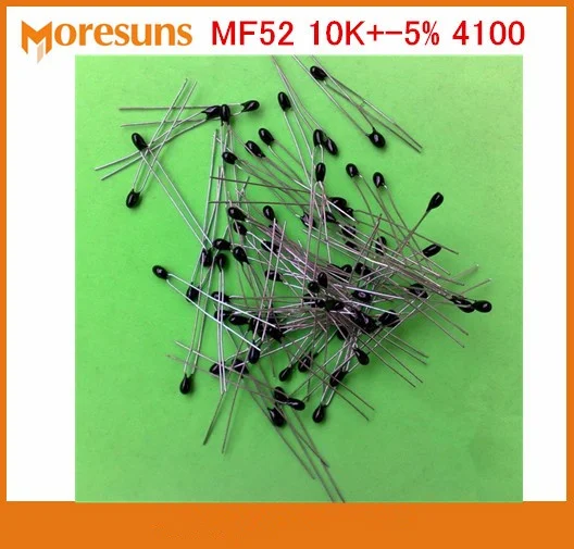

Fast Free Ship 500pcs/lot Good quality NTC thermistor MF52 10K+-5% 4100