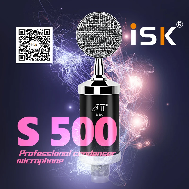 2019 Новый ISK S500 профессиональный конденсаторный микрофон сеть караоке радио якорь