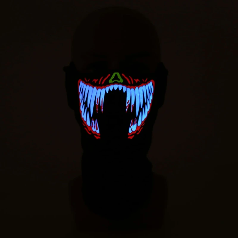 

Super Cool Led Mask Luminous Skull Mask Maske Masque Horreur Halloween Decoration Craft Supplies