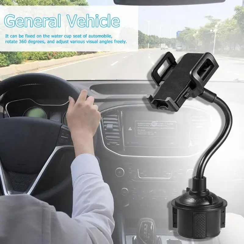 

Adjustable Car Gooseneck Cup Phone Holder Cellphone Mount Cradle ABS for 3-6.5 inch Suitable for Most Mobile Phone Models