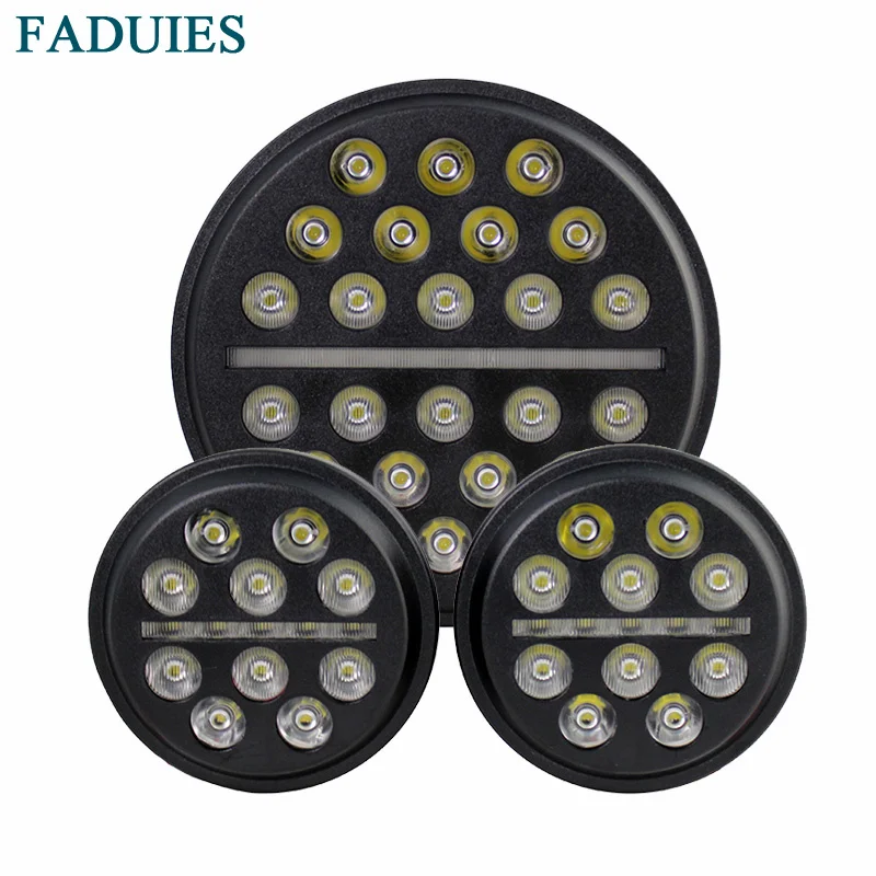 Фара светодиодная FADUIES 7 дюймов ДХО 4 5 дюйма для мотоциклов и велосипедов|headlight