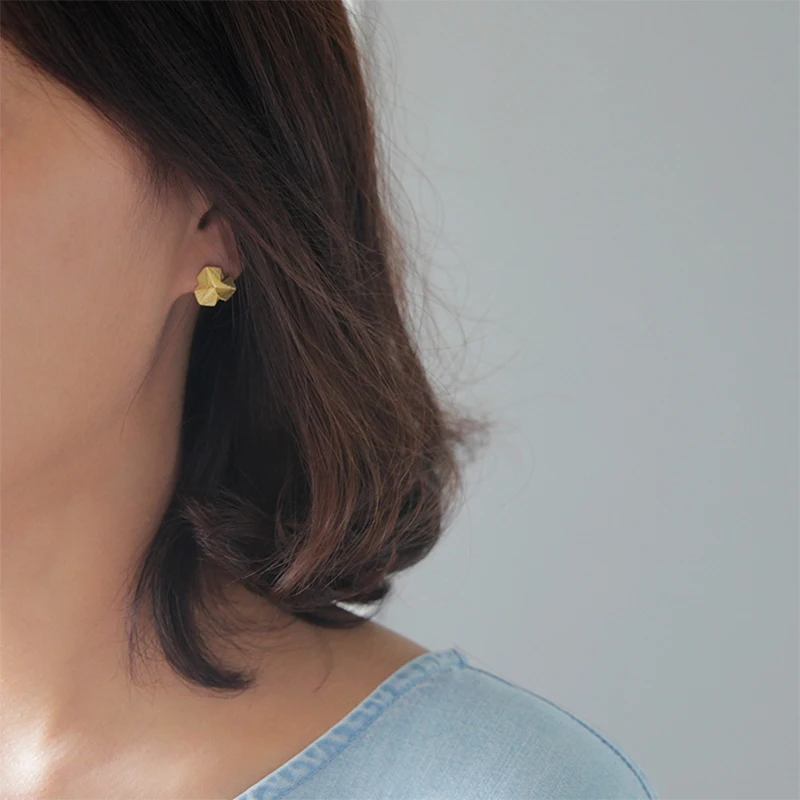 Lotus Fun реальные 925 пробы серебро ручной работы Fine Jewelry минимализм Стиль