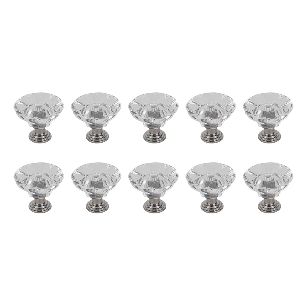 10 шт./компл. дверная ручка кухонного шкафа для мебели со стразами ящика шкафа|crystal