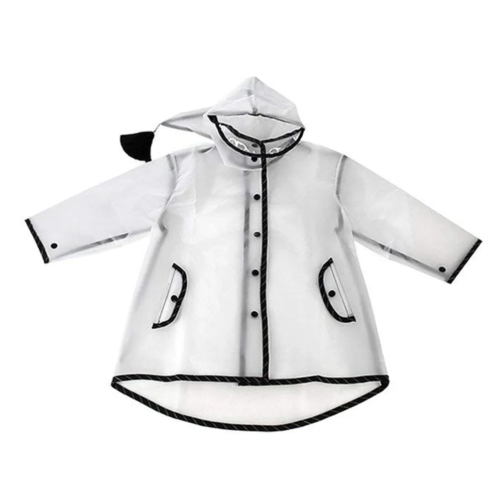 Kids Boy Girl Raincoat Rain Jacket Transparent Lightweight Rainwear Slicker kids boys clothes rainning 0305 | Детская одежда и