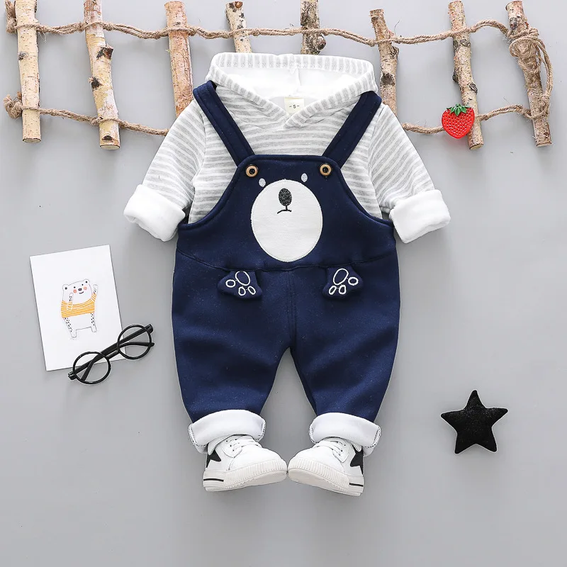 Зимняя флисовая футболка с длинными рукавами для маленьких мальчиков и девочек