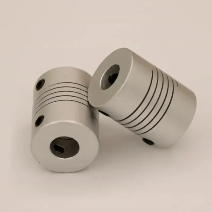 Алюминиевый ЧПУ двигатель челюсти вала соединитель 5 мм до 8 гибкая муфта OD 19x25