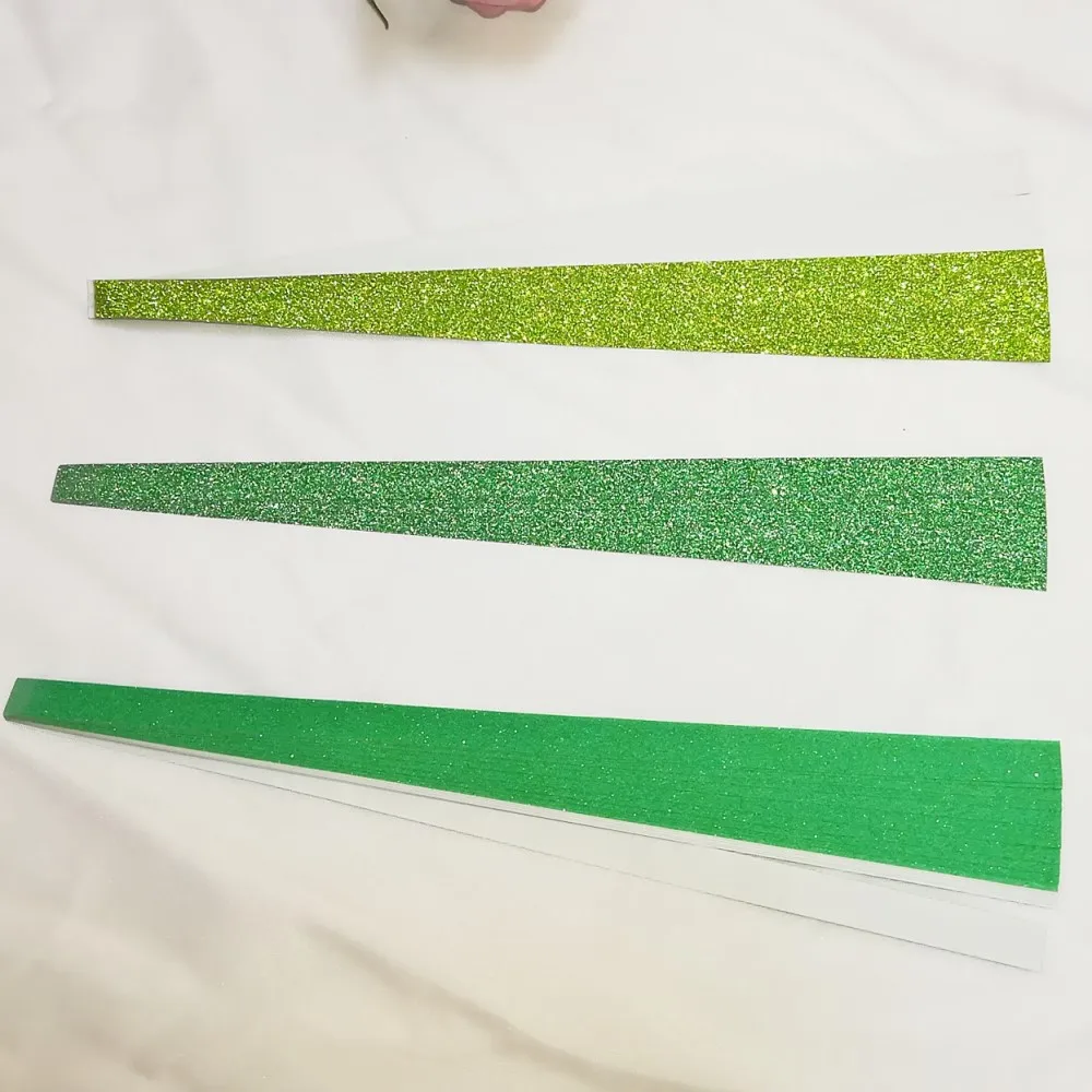 green 60pcs 60 шт./лот набор для складывания счастливого оригами радужного цвета чистый цвет перламутровая блестящая бумага Wish Star бумажные полоски бумажные поделки подарок - Цвет: green 60pcs