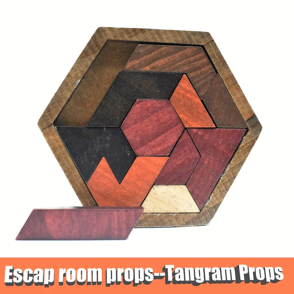 Реквизит для комнаты побега Tangram реквизит (11 шт. деревянный) комната игровой