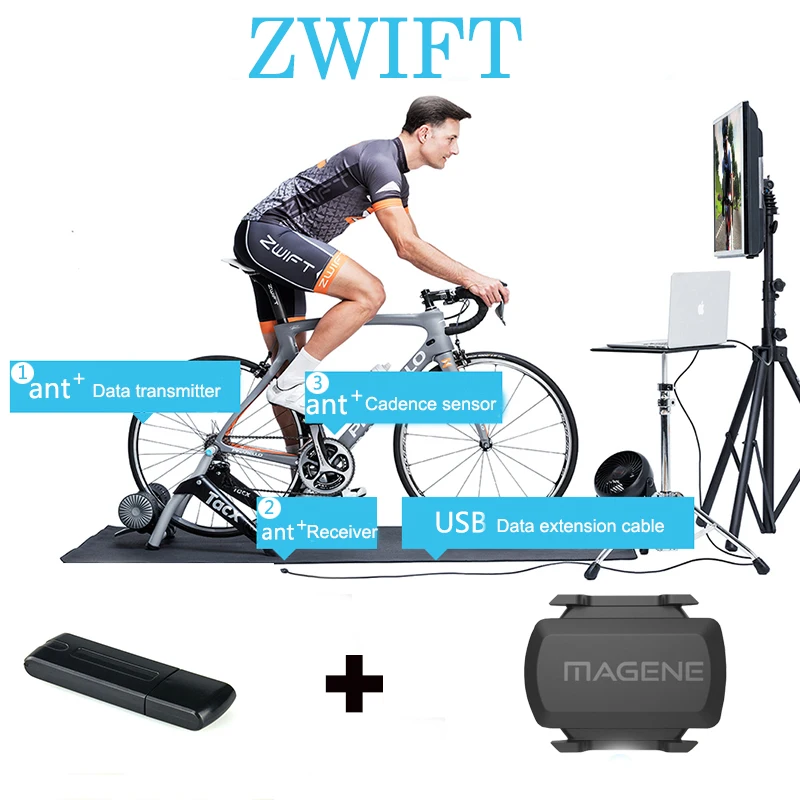 USB ANT + Dongle для Zwift стикер датчик скорости приемник данных совместимый с Garmin Forerunner