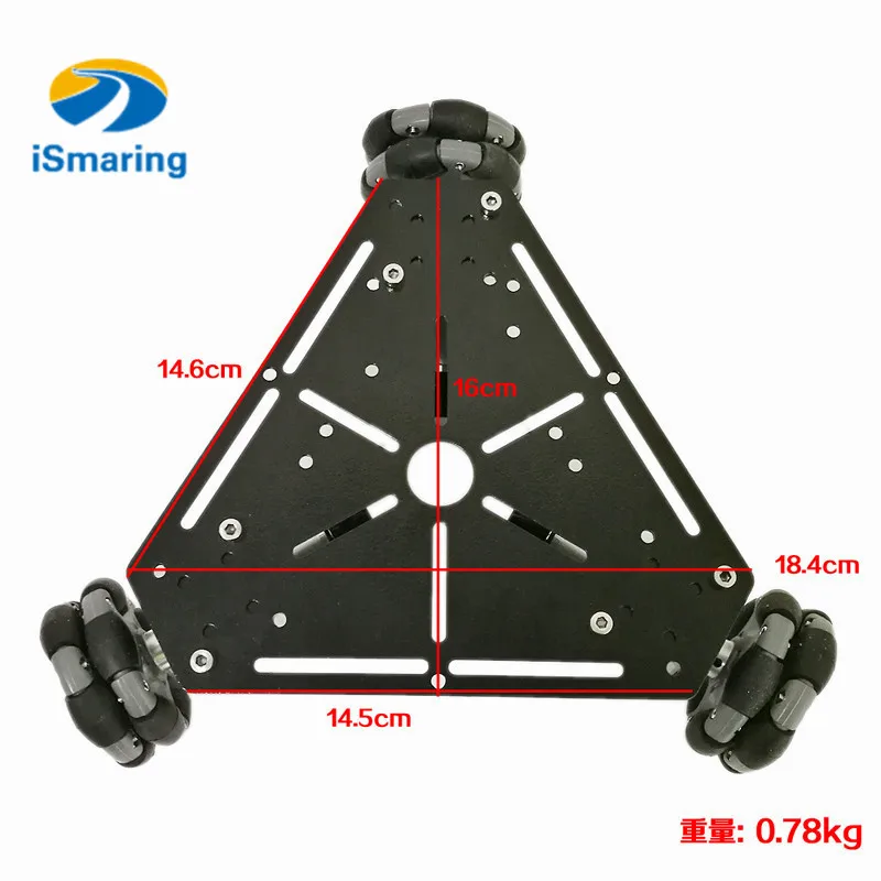 Full wheel chassis omnidirectional W3 Smart Robot Car Platform with Omni Universal Wheel High hardness of steel for Arduino DIY | Игрушки и