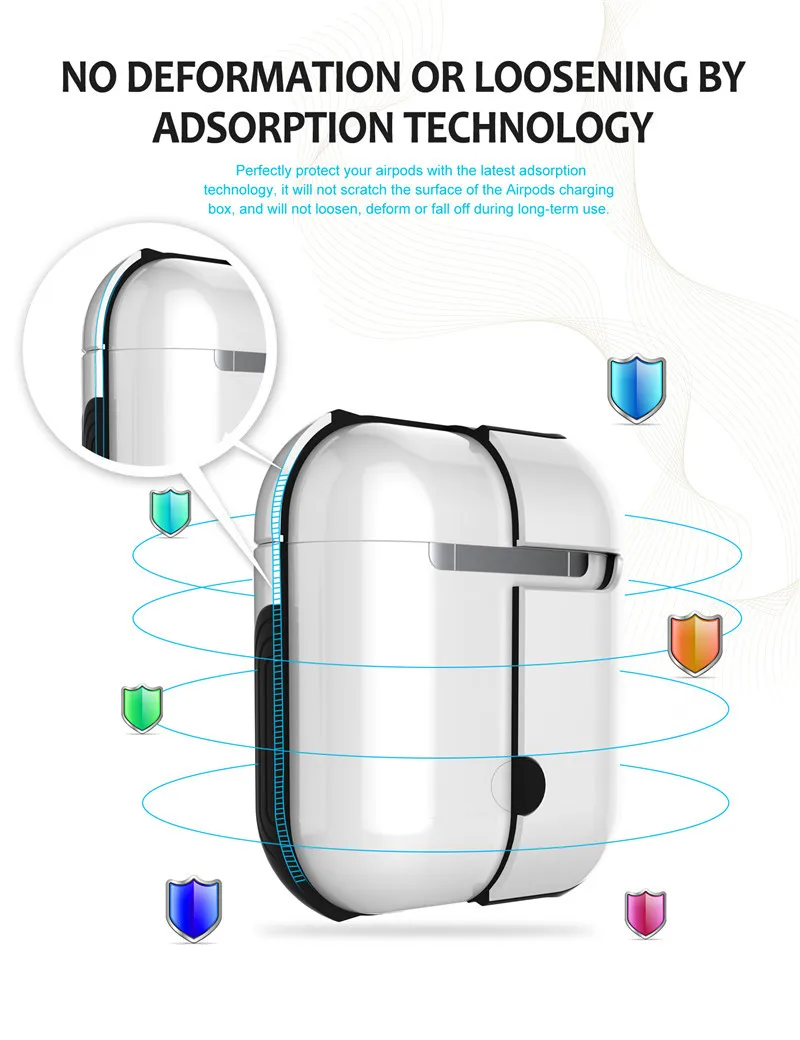 Модный чехол для наушников с лаком защитная коробка Apple Airpods 1/2 Bluetooth зарядный