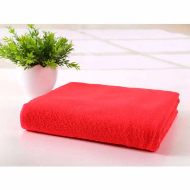 70x140cm Microfiber Travel Bath Towel Absorbent Fiber Beach Towel Drying Washcloth Shower Towel - Цвет: Красный