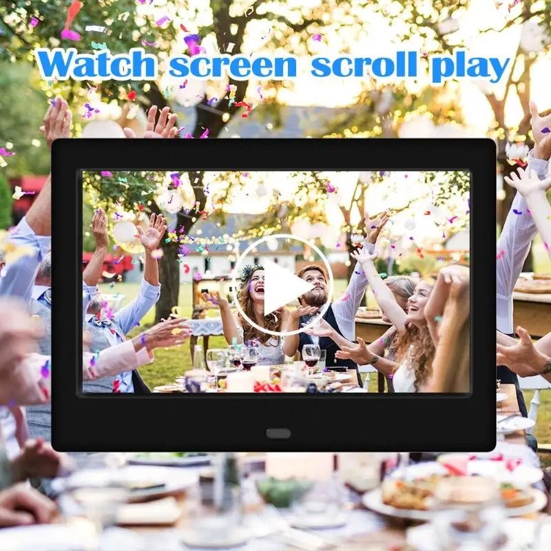 ALLOET цифровая фоторамка 7 дюймов LED 800x480 Цифровая Будильник MP3 MP4 Movie Player|Цифровые