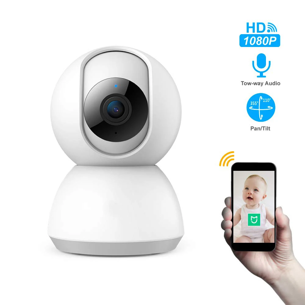 Kruiqi 1080P WiFi IP камера беспроводная для помещений с датчиком движения ночное видение
