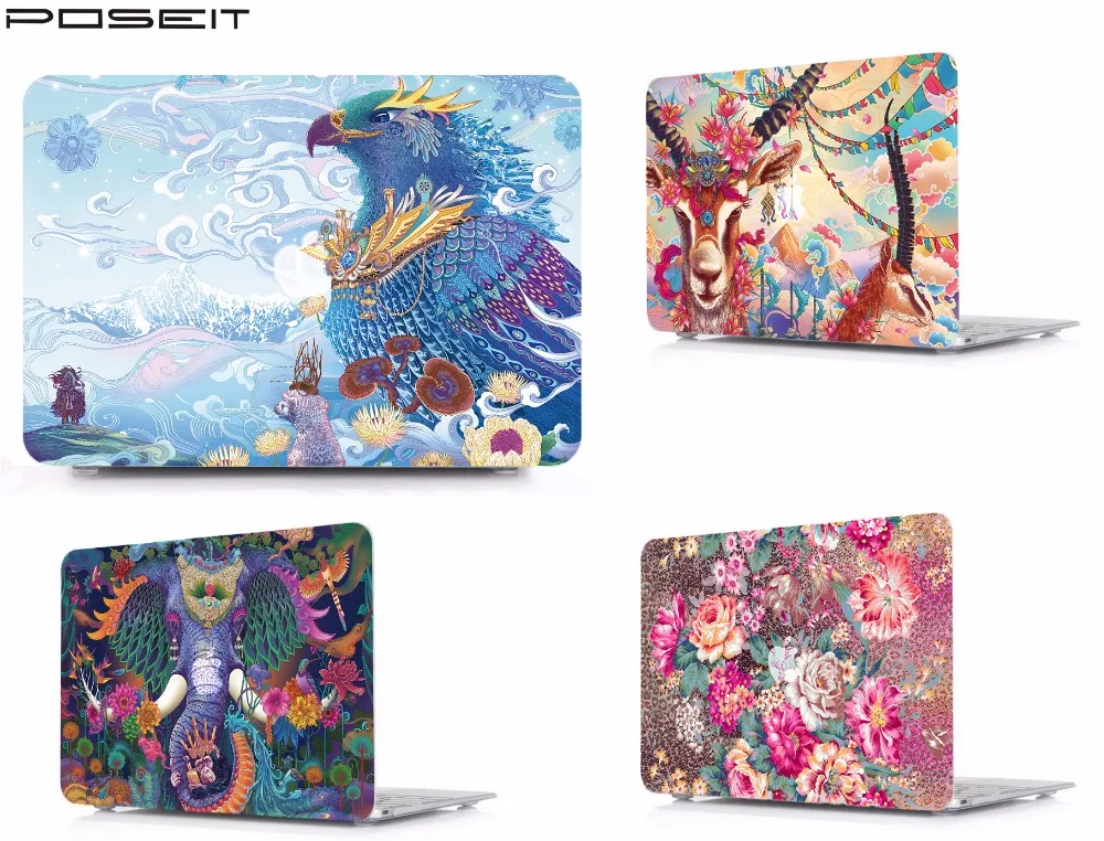 Защитный жесткий чехол с рисунком для клавиатуры 11 12 13 15 дюймов Macbook Air A1466 A1369 Pro